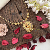 Traditional Kerala Lakshmi Pendant Stone Short Neckpiece-G15296